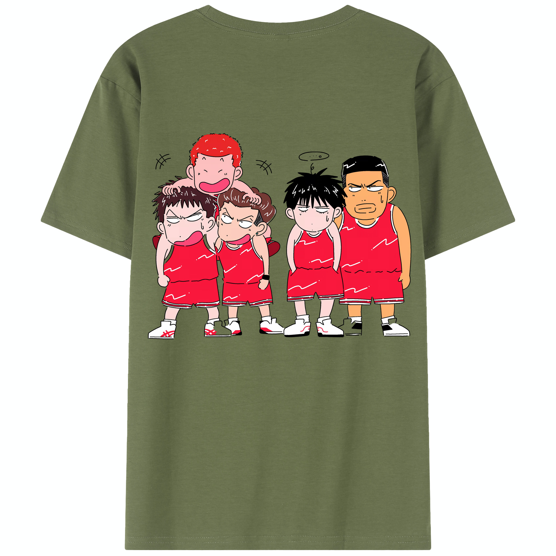 SLAM DUNK／スラムダンク 綿100％半袖Tシャツ（背面プリント）